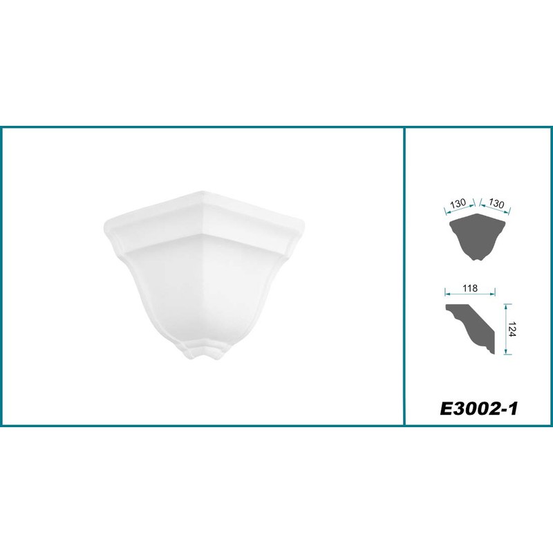 Universal corner and intermediate pieces made of PU - accessories