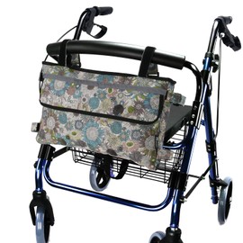 GUOER Walker Bag Suitable for Multiple Walking Aids Rollator Bag Multi-Size Multiple Colors (9.8Wx15.7L in,Color9808)