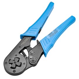 Heschen Crimper Plier, HSC8 16-4, Mini Self-Adjustable Crimping Tool, Use for 6.0-16.0 mm² (10-5 AWG) Cable End-Sleeves, Blue