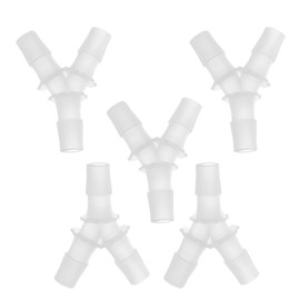 INFINAUTO Automotive Vacuum Tubing Connector, 1/2" Car Y Shaped 3 Way Vacuum Line Fittings Plastic Translucent, 5 Pcs