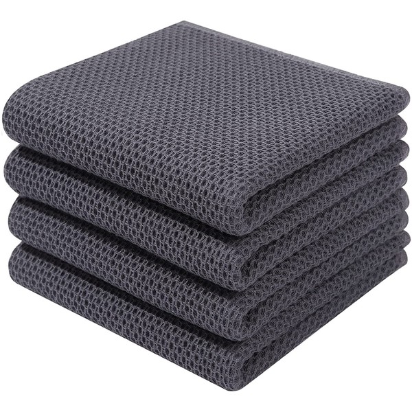 Moosfor Tea Towels, 100% Cotton, Set of 4, 32 x