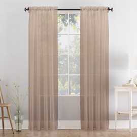 Megachest Woven Voile Slotted Panel(1 Inch+3 Inch). Buy One Panel Get One Free. 56 Inch wide x 90 Inch Drop (taupe)