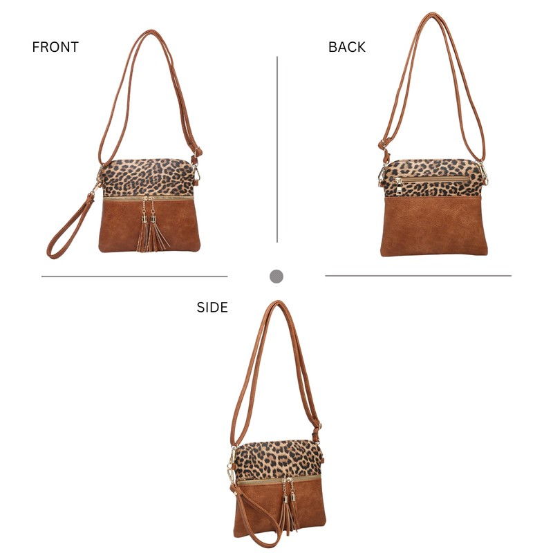 Tara Vegan Leather Crossbody Bags Wristlet Wallets Clutch Purses Shoulder