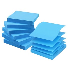 Early Buy Pop Up Sticky Notes 3x3 Refills Self-Stick Notes 6 Pads, Solid Color, 100 Sheets/Pad (Blue)