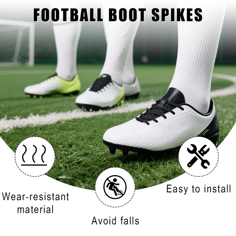 Gosknor 12pcs Football Boot Studs, 0.51in & 0.63in Soccer Cleats