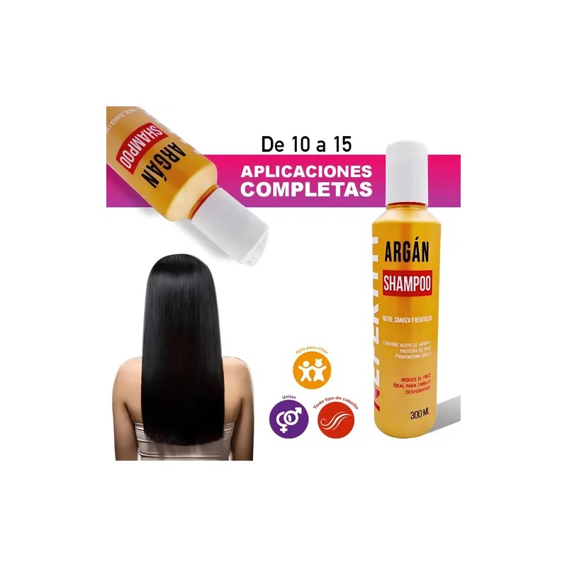 Shampoo De Argan Hidratante Para Cabello Nefertiti 300ml