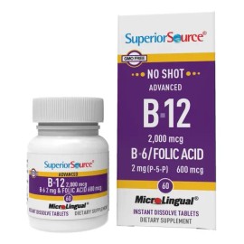 Superior Source No Shot B-12 2000 Mcg 60 Tabletas