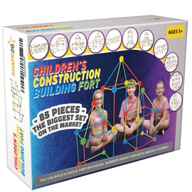 Matchaccino Shape28 Construction Fort Building Kit - 85 Pieces with Storage Bag - Multicolor Construction Fort Building Kit - 85 Pieces with Storage Bag - Multicolor
