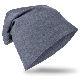 Miobo unisex jersey slouch beanie, long, plain colour, cotton, adults, babies, children