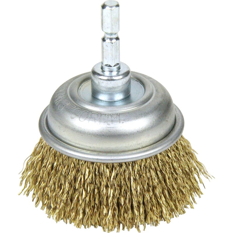 SK11 Hex Shaft Wire Cup Brush, 2.0 inches (50 mm)