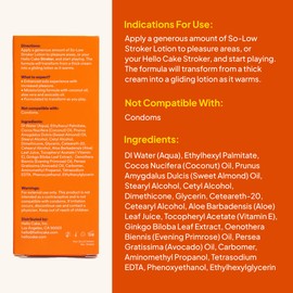 Hello Cake So-Low Stroker Lotion - Below the Belt Solo Cream for Men, Natural Moisturizing Ingredients Coconut Oil, Avocado Oil, Aloe Vera, 3.3 fl oz