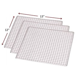 3-PACK Stainless Steel 12 x 13 Dehydrator Drying Trays Fits Samson SB106 and SB109 Dehydrators Also fits 6 and 9 tray Magic Mill, Aroma, Ivation, Chefman Cosori & Others
