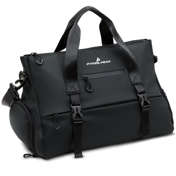 PYKES PEAK Large Capacity Duffel Bag, For Sports, Gym, Golf, Outdoors, Club Activities, Travel, Business Trips, Bag, Boston Bag, Shoulder Bag, Black