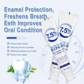 Hydroxyapatite Toothpaste,Toothpaste with Hydroxyapatite,Hydroxyapatite Enamel Care Toothpastes,Protect Tooth Enamel and Strengthen Teeth,Gentle Formula, Fresh Breath (2 Pcs)