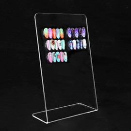 Nail Tip Display Board - Acrylic Nail Tip Showing Holder Nail Art Display Stand Gel Polish Color Display Stand False Nail Tip Showing Holder Stand Nail Art Tool for Nail Salon