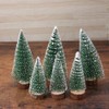 Operitacx 7pcs Mini Christmas Tree, Mini Christmas Trees with Wood