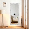 AAZZKANG Wall Mirror Full Length Rustic Wood Framed Floor Mirrors