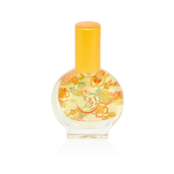 Amber Organic Mini Perfume Spray by Sage- 1/2 oz, Vegan & Cruelty-Free, Earthy Scent, Amber, Blood Orange, Musk