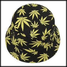 White Fang CZ817 Maple Leaf Bucket Hat, Fashion Accessory, Stylish, Outdoor, Men's, Women's,, black white