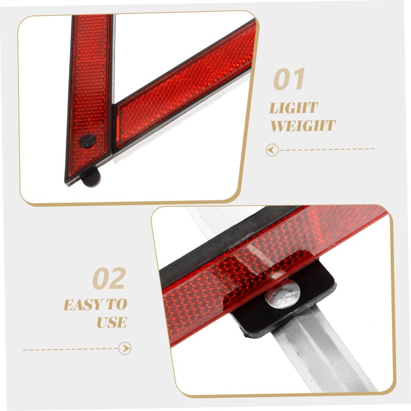 ULTECHNOVO 3pcs Reflective Emergency Triangle Roadside Warning Sign for Vehicles