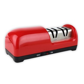 TK Tartle Kitchen 2-stage Professional Electric Knife Sharpener with 100-Percent Diamond Abrasives and Precision Angle Guides for Straight Edge