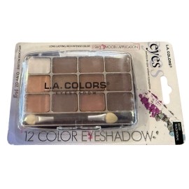 L.A. COLORS 12 Color Eyeshadow Palette 10033 TRADITIONAL Nude Silky Intense 1b