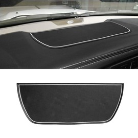 Auovo Dashboard Mat Cover for Ram 1500 2500 3500 Accessories Interior 2011-2018 Pickup Car Dash Pad Trim Rubber Soft Tray(1 PCS) (White Trim)