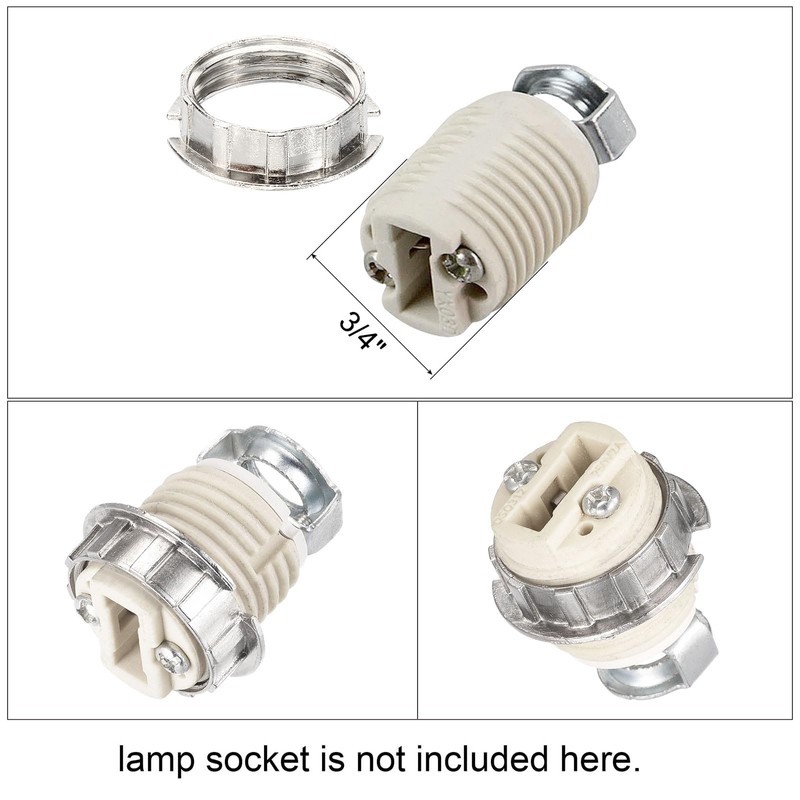 PATIKIL G9 Light Socket Rings, 5 Pack Shade Holder Adapter