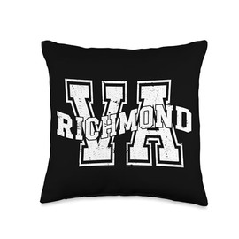 Richmond State Virginia VA Vintage College Athletic Sports Throw Pillow