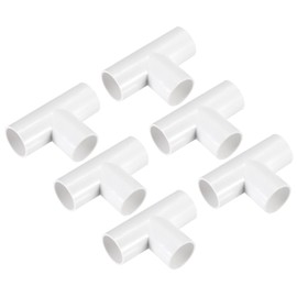 sourcing map PVC Conduit Coupler T-Shaped Fittings 25mm 3 Ways Terminating Coupler Connectors for Home Hose Electrical Conduit Pack of 12