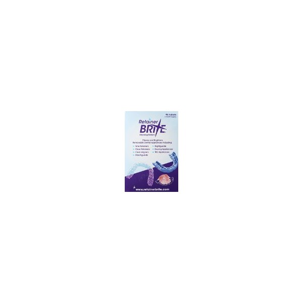 2x Retainer Brite Cleaning Tablets - 96 Tablet Pack - 3 Months Supply