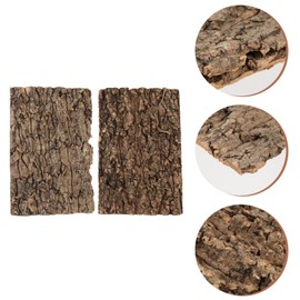 Zerodeko 2 x Terrarium Cork Bark Background Plate Reptile Basin Tree Background Wall Decoration Habitat Climbing Mat Decoration for Turtle Gecko Bearded Dragons Frog