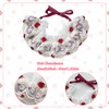 Hjvvr Lace Rose Cat Bib,1pc Dark Red Pet Bib,Adjustable Kitty