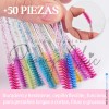 50 Pares Parches 50 Cepillos Glitter 100 Microbrush Pestañas