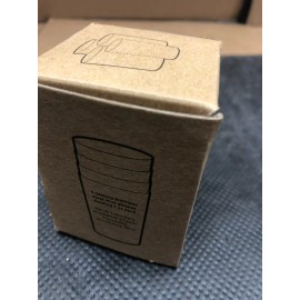 Kikkerland Camping / Travel 4pc Stainless Steel Shot Glass Set with Leather Case