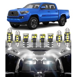 BMT xms Car Interior LED Light Kit Replacement for Toyota Tacoma 2016-2023,6000K Super Bright Interior Light Bulbs Package, 9pcs