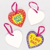 Baker Ross EV5425 Hanging Ceramic Heart Decorations (Pack of 5)