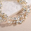 Lenjicons Sparkling Rhinestone Pearls Hair Vine Luxuries Rhinestone Headband Wedding