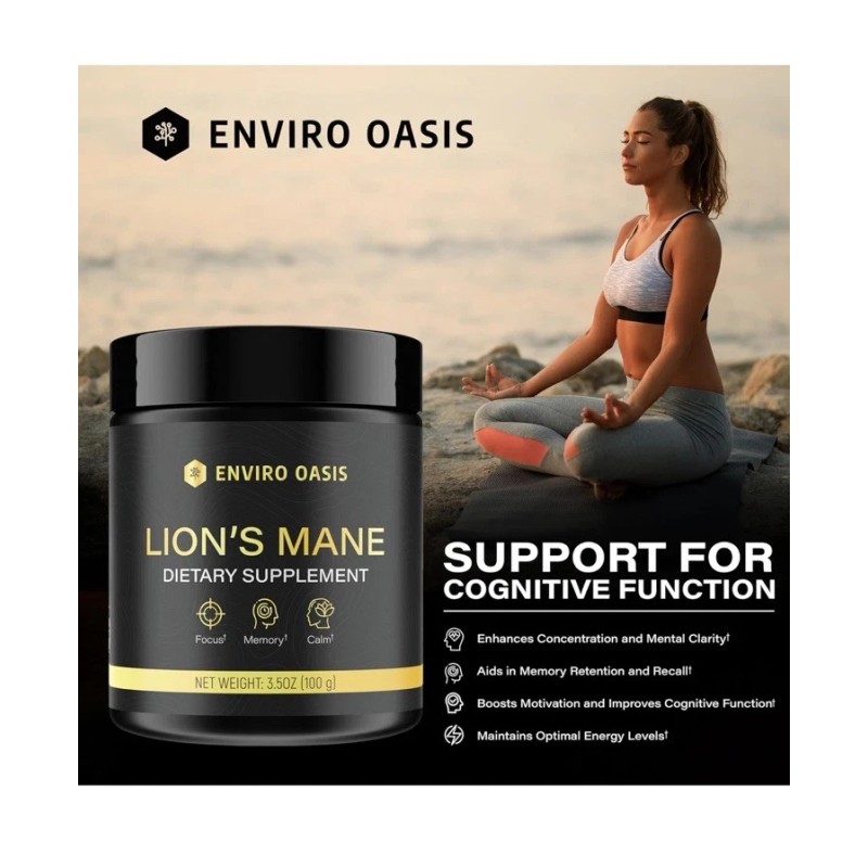 Enviro Oasis Lions Mane Mushroom Extract Powder - Nootropic Supplement