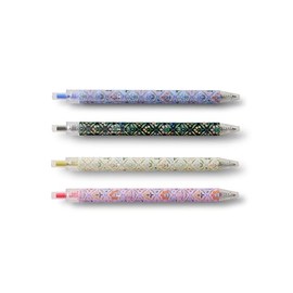 RIFLE PAPER CO. Gel Pen Set of 4 | 0.5mm Rollerball Tip, Boxed Set of 4 Different Colored Retractable Gel Pens, Perfect for Stylizing Note Taking and Writing (5.5" L), Estee