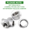 TAISHER 2PCS Stainless Steel 4 Way Pipe Fittings, 1/4" BSP