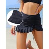 SHEKINI Women's Elegant Irregular Ruffle Hem Swimwear Short Skirt Bikini