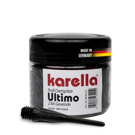 Karella Ultimo Dart Tips, Made in Germany, Sturdy Plastic Dart Tips, Professional Soft Dart Tips, Dart Tips for Electronic Dartboard, Perfect Hold in the Dart Machine, Pack of 500, 2BA Thread