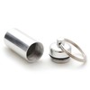 Pill Box, Set of 2 Aluminium Capsule, Key Pendant, Mini,