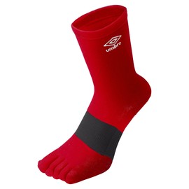 Umbro Men's Soccer Five-Toe Socks, Stockings, Arch Support, Grip, Rich Color Variance, MRED (UAS8422), 28.0–30.0 cm