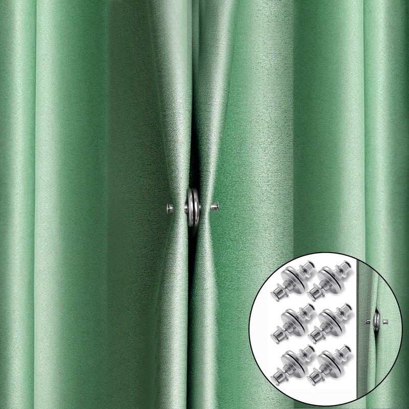 WELANE Curtain Magnets Buckle, 6 PCS Magnetic Curtain Clips for