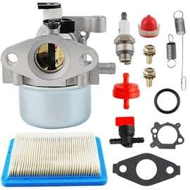 799866 Carburetor w Air Filter Spark Plug Primer Bulb For Briggs and Stratton 675 6.75 Series 90845 794304 799871 796707 790845 Engines Toro 20332 Troy Bilt TB230 Lawnmower Craftsman 190cc hp Engine