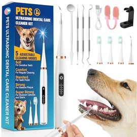 Dog Cat Care Dental Kit, Limpiador Kit limpieza Dientes de Perros y Gatos Reduce la placa y la acumulación de sarro (S)