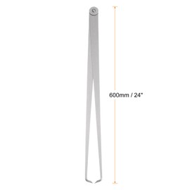 HARFINGTON 2pcs Firm Joint Inside Caliper 600mm 24 Inch Tool Steel Firm Friction Joint Internal Measurement Tool for Carving Shaping Modeling, Silver