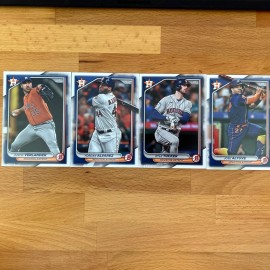 2024 Bowman Houston Astros Base Set 4 Cards Yordan Alvarez, Altuve, Tucker